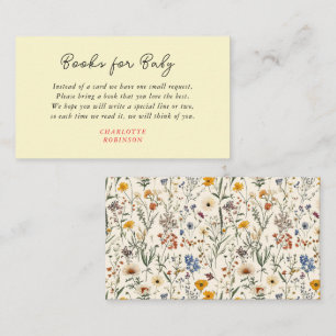 A Little Wildflower Girl Baby Shower Enclosure Card