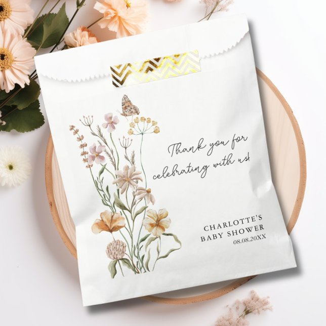 A Little Wildflower Girl Baby Shower Favor Bag (A Little Wildflower Girl Baby Shower Favor Bag)
