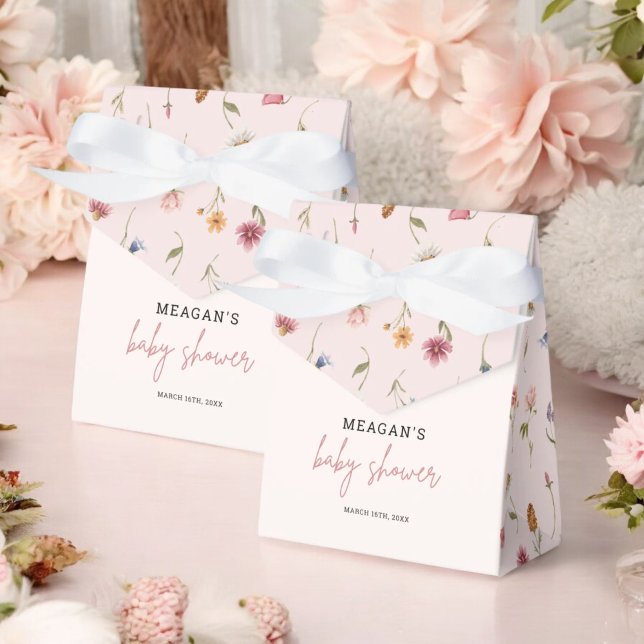 A Little Wildflower Girl Baby Shower Gift Favors Favor Boxes (Creator Uploaded)