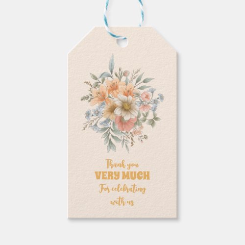 A Little Wildflower Girl Baby Shower Gift Tags