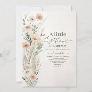 A Little Wildflower Girl Baby Shower Invitation