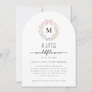 A Little Wildflower Girl Baby Shower Invitation