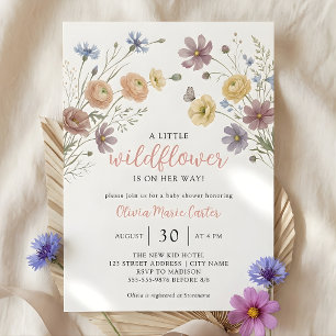 A Little Wildflower Girl Baby Shower Invitation