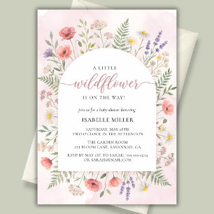 A Little Wildflower Girl Baby Shower Invitation
