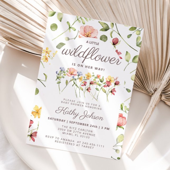 A Little Wildflower Girl Baby Shower Invitation (Creator Uploaded)