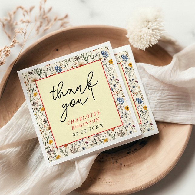 A Little Wildflower Girl Baby Shower Napkins (Creator Uploaded)