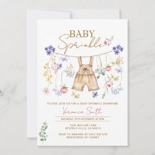 A Little Wildflower Girl Baby Sprinkle  Invitation