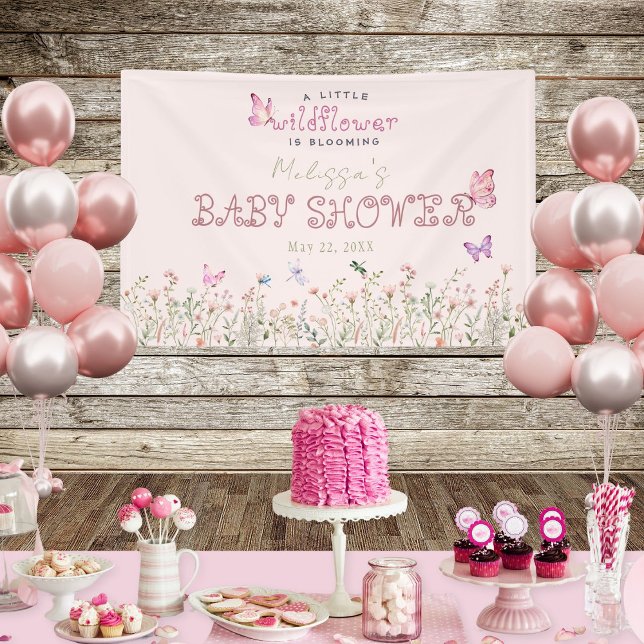 A Little Wildflower Is Blooming Baby Shower Banner (Creator Uploaded)