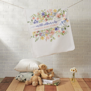 A Little Wildflower Is Here Personalized Baby Blanket