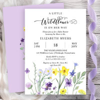 A Little Wildflower Is On Her Way Girl Baby Shower