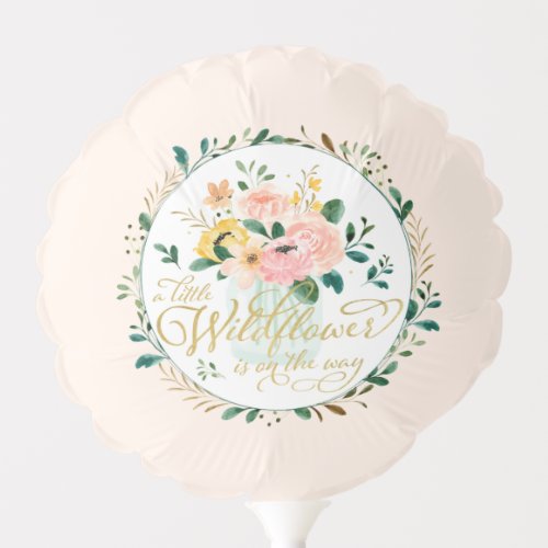 A Little Wildflower is On the Way Baby Shower Balloon