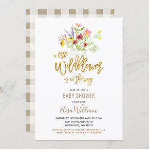 A Little Wildflower is on the way Baby Shower Invitation