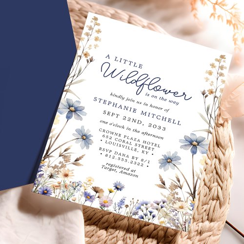 A Little Wildflower Is on The Way Baby Shower Invitation