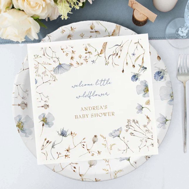 A Little Wildflower Is On The Way Baby Shower  Napkins (Creator Uploaded)
