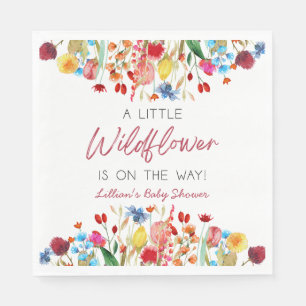 A Little Wildflower Is On The Way Baby Shower Napkins