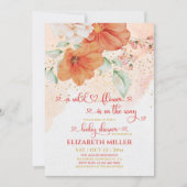 A Little Wildflower Is On The Way Girl Baby Shower Invitation (Front)