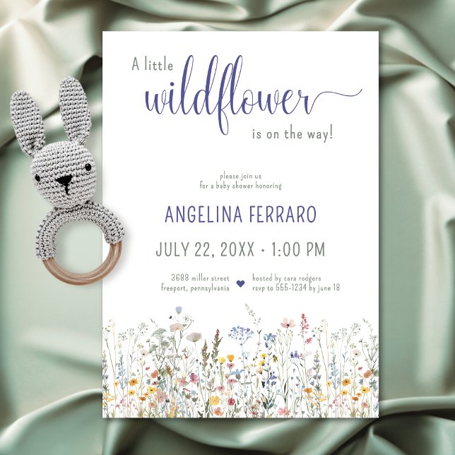 A Little Wildflower Nature Baby Shower Invitation (Creator Uploaded)