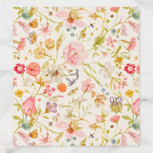 A Little Wildflower Pink Gold Baby Shower Envelope Liner