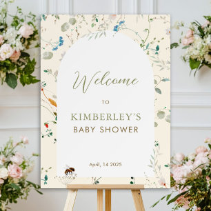 A little Wildflower Wild Flower Baby Shower Foam Board