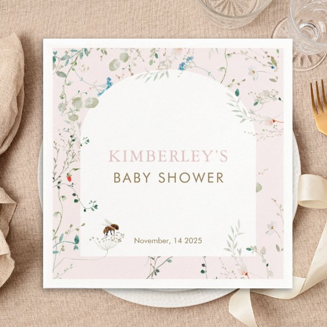 A little Wildflower Wild Flower Baby Shower Napkins (Creator Uploaded)