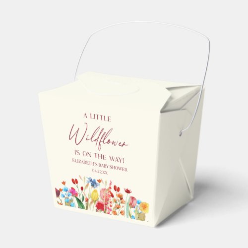A Little Wildflower Wild Flower Floral Baby Shower Favor Boxes