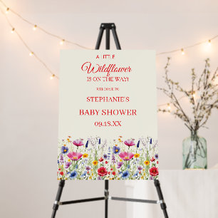 A Little Wildflower Wild Flower Floral Baby Shower Foam Board
