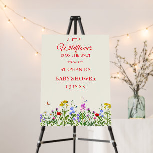 A Little Wildflower Wild Flower Floral Baby Shower Foam Board