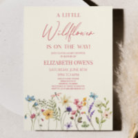 A Little Wildflower Wild Flower Floral Baby Shower