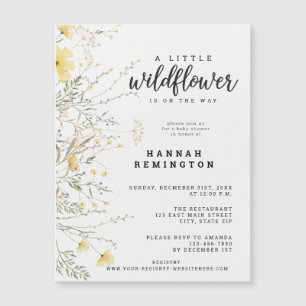 A Little Wildflower Yellow Watercolor Baby Shower