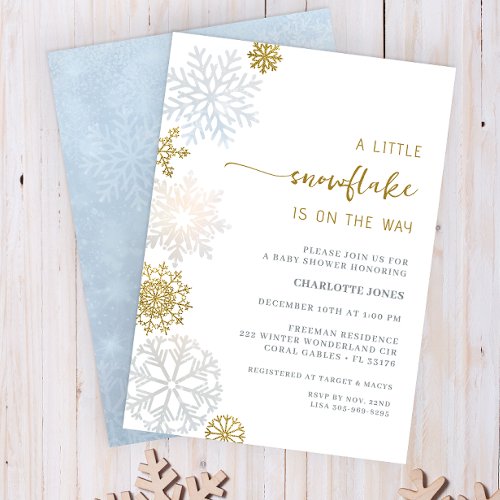 A Little Winter Wonderland Baby Shower Invitation 