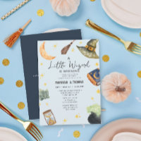 A Little Wizard Brewing Boy Halloween Baby Shower