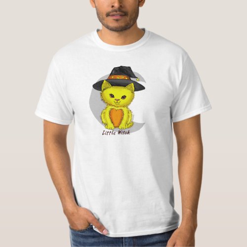 A Little Yellow Cat Witch t_shirt