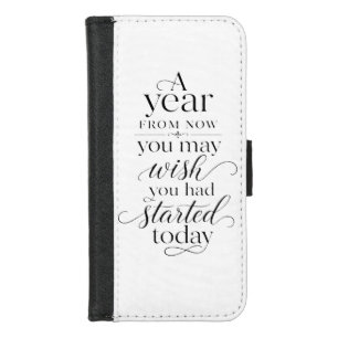 A lively, classic phone style featuring hand-writt iPhone 8/7 wallet case