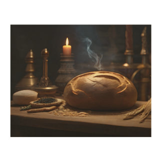 a loaf of bread- Wood Wall Art