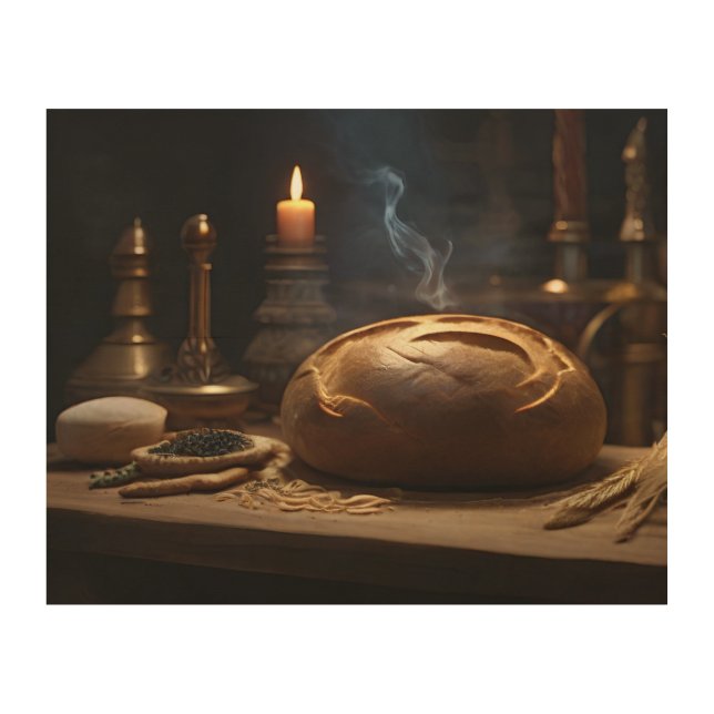 a loaf of bread- Wood Wall Art (Front)