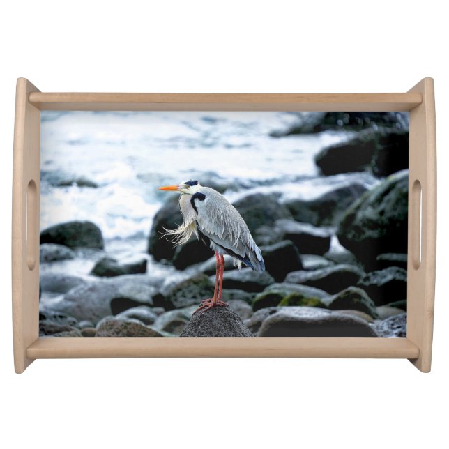 A Lone Heron Serving Tray (Front)