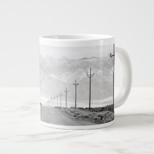 A Lone Road and Power Lines San Juan Mountains Giant Coffee Mug