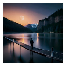 A lonely man pondering under a clear sky
