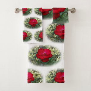 A lonely rose bath towel set