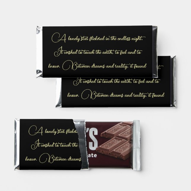 A lonely star story hershey bar favors (Front)