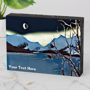 A Long Cold Night Wooden Box Sign