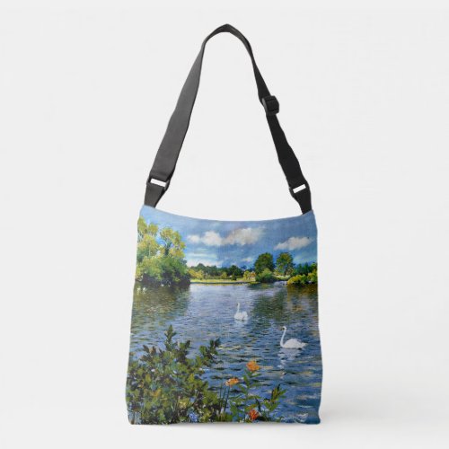A Long Island Lake fine art Crossbody Bag