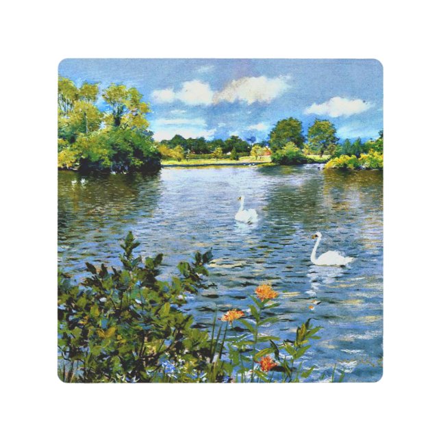 A Long Island Lake, fine art, Metal Print (Front)