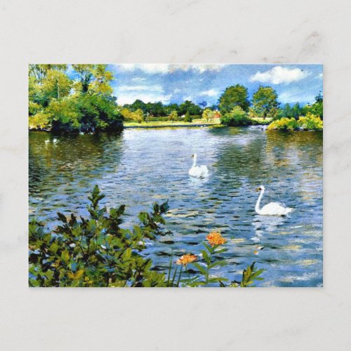 A Long Island Lake fine art Postcard