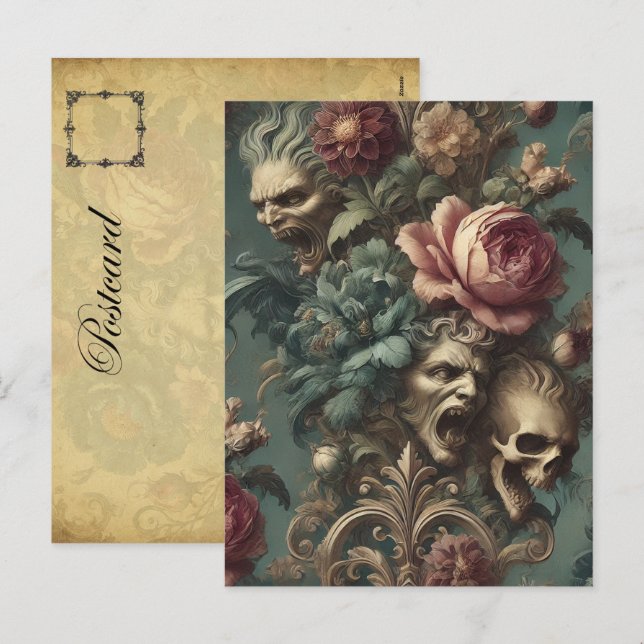 A Long Way Out of Pain – Gothic Victorian  Holiday Postcard (Front/Back)