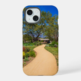 a long winding footpath at Descanso Gardens iPhone 15 Case