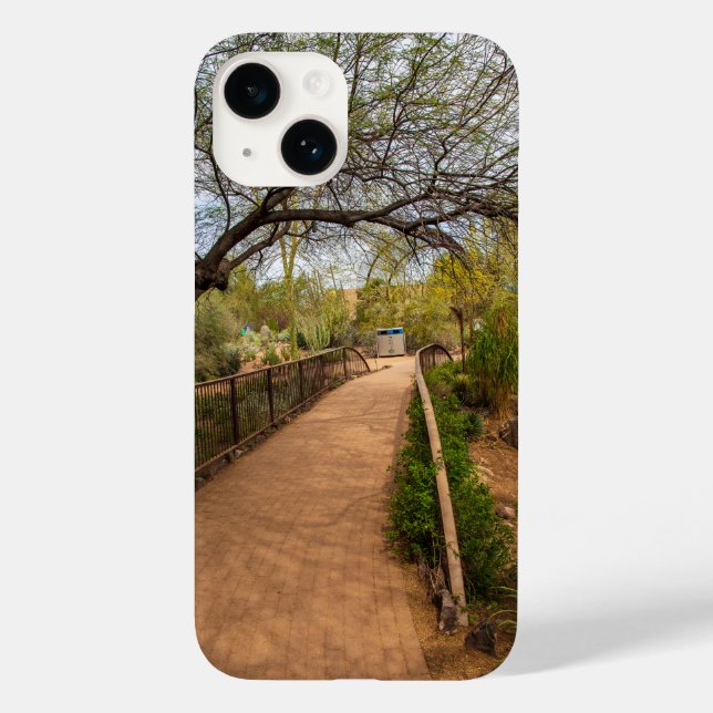 a long winding footpath at Desert Botanical Garden Case-Mate iPhone Case (Back)
