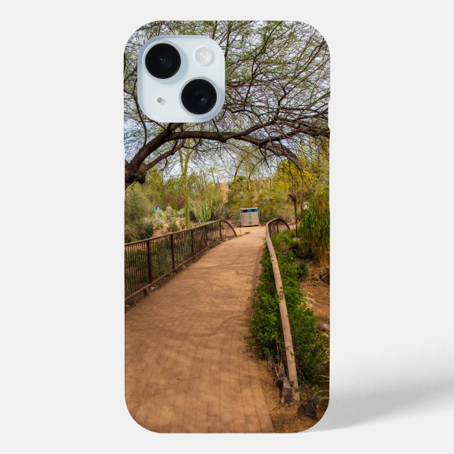 a long winding footpath at Desert Botanical Garden Case-Mate iPhone Case (Back)