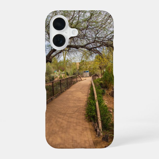 a long winding footpath at Desert Botanical Garden iPhone Case (Back)