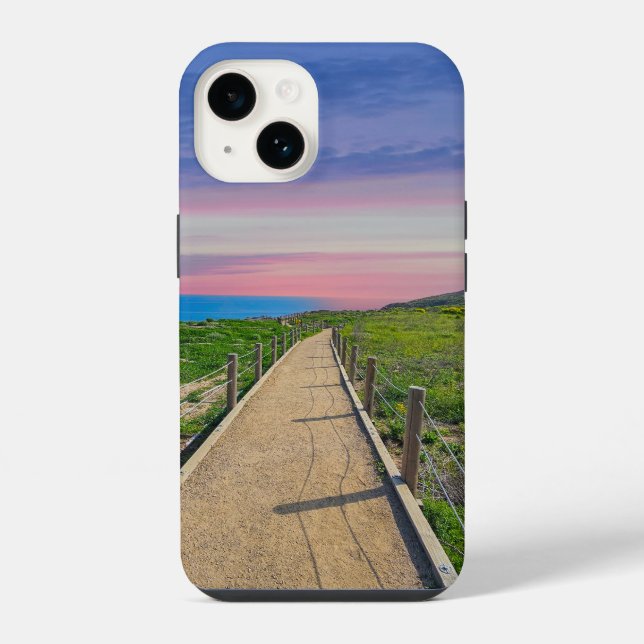 A Long Winding Footpath at Point Dume Iphone Case (Back)